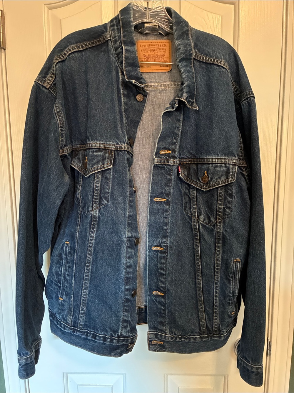 Levi's Blue Denim Jacket - Classic Button-Front sz XL